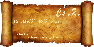 Csathó Rózsa névjegykártya