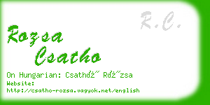 rozsa csatho business card